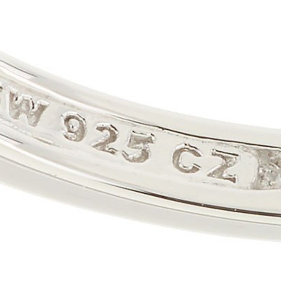 QVC Epiphany Platinum Clad Diamonique 3 Stone Ring  0304 - Picture 4 of 4